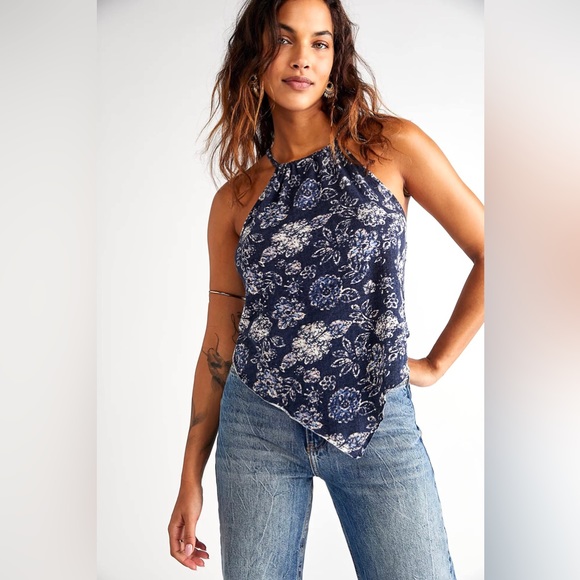 Free People Tops - 🌻🚨🆕FINAL PRICE🚨 FREE PEOPLE DAISY TANK-NAVY COMBO COLOR